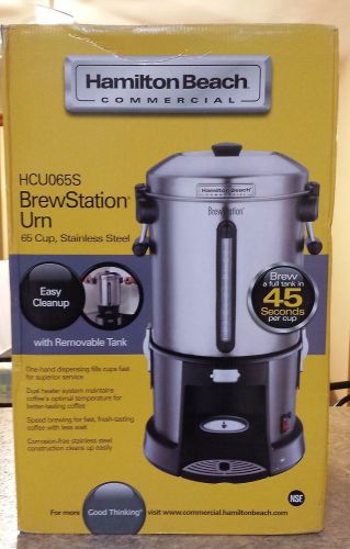Hamilton beach commercial hcu065s brewstation urn 65 cup stainless steel  new for sale