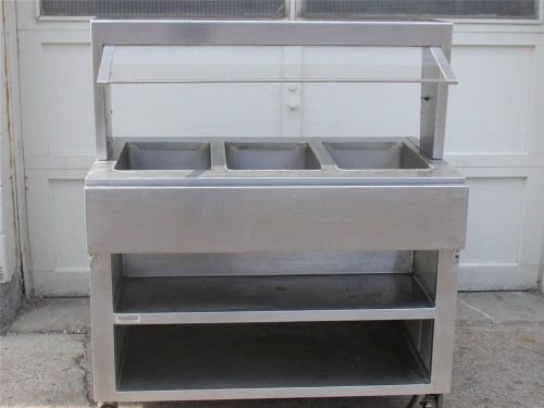 Precision sst-2005-u 3 well steam table mobile self serve buffet sneeze guard for sale