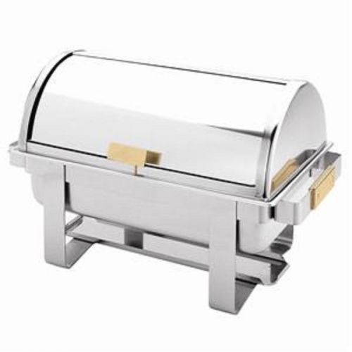8 quart chafer - roll top with golden handle chafer banquet buffet slrcf0171gz for sale