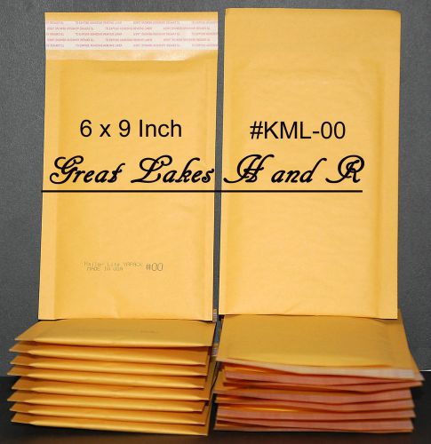 10 Self-Sealing Kraft Bubble Padded Envelope Mailers, 6 x 9 Inches, # KML-00