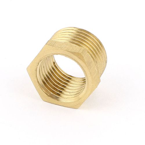 New Brass Pipe Water Gas Reducer Hex Bushing Fitting 3/8BSP Male x 1/4BSP Female