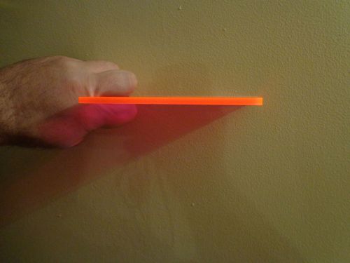 Flourescent Orange / Pink Acrylic / Plastic / Plexiglass .177&#034; thick x 20&#034;x20&#034;