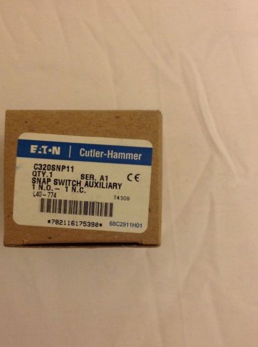 CUTLER HAMMER C320SNP11 SNAP SWITCH AUXILIARY,, NEW..