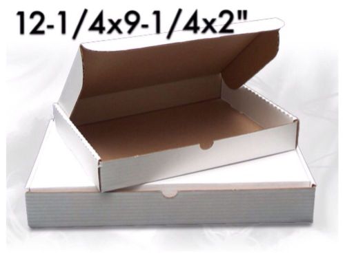 5 white tuck top 12-1/4x9-1/4x2&#034; corrugated mailing boxes for sale