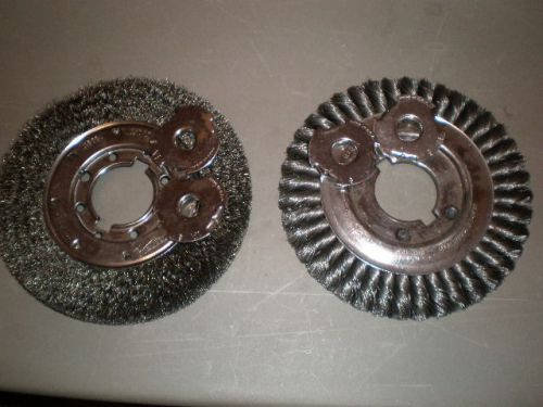 osborn 8&#034; wire wheels with 3/4 5/8 grinder adapters rust removal