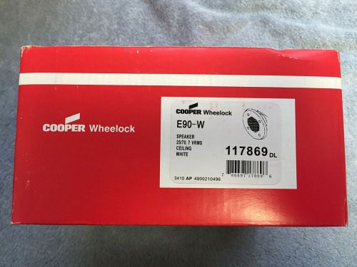Cooper Wheelock E90-W Speaker White 117869              New in Box