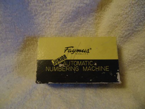 Vintage Faymus Quality Junior Automatic Numbering Machine