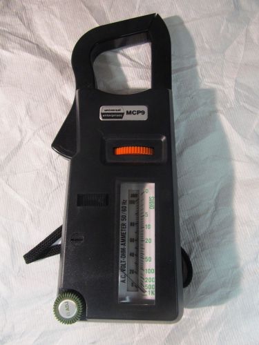 Rare Vintage UEI MCP9 ANALOG CLAMP-ON METER AC Volt OHM Ammeter 60Hz w/Case