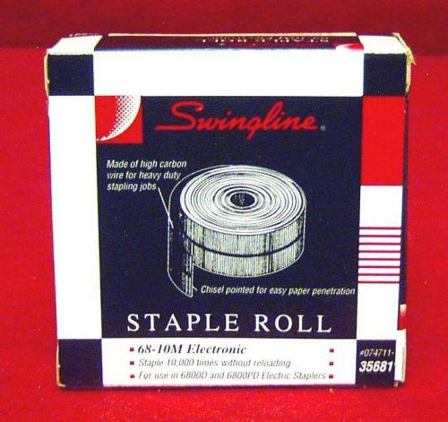 Swingline 68-10M Roll Electronic 9/32&#034; Chisel Point 10,000 Staples 35681 074711