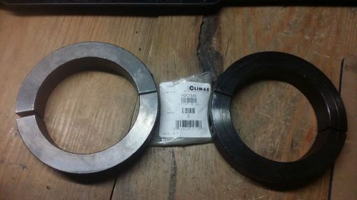 2 ~ Climax H2C-343 2-Piece Clamping Collar&#039;s ~ 3-7/16&#034; Bore ~  4-3/4&#034; OD ~ Steel
