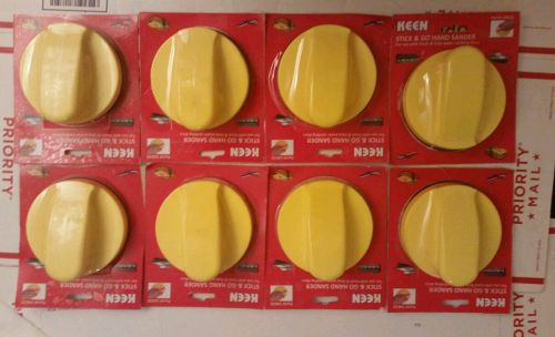 Hand sander with sandpaper  by keen  stick &amp; go 5&#034; ?lot of 8? for sale