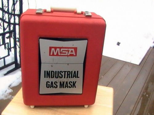 MSA Industrial Gas Mask Case ONLY Red Plastic Carrying Box For your Safety Gear