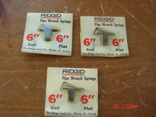 3 New Ridgid 6&#034; Pipe Wrench Coil &amp; Flat Spring Kit  Lot