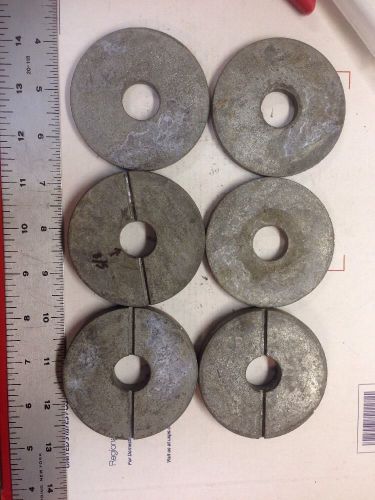 3&#034; Galvanized Wahers With A 5/8&#034; Hole. Qty Of 6. 3 Are 1/4&#034; Thick And 3 Are 7/16