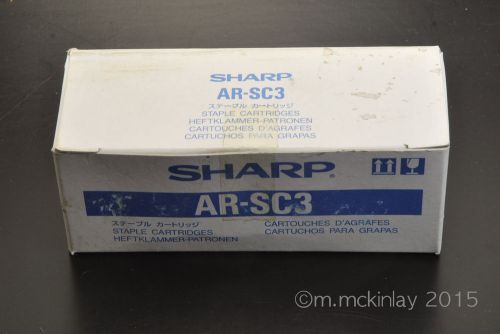 Sharp AR SC 3 Saddle Stitch Staple Cartridge, OEM Box of 3 - 2,000 Staples / crt