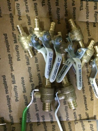 3/4 (2)pieces. 1/2  (7) piece pex lead-free brass ball valve for pex tubing. for sale