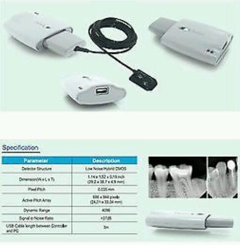 New Dental X-ray Sensor HD + Software USB Dexis Vatech FIT warranty CMOS