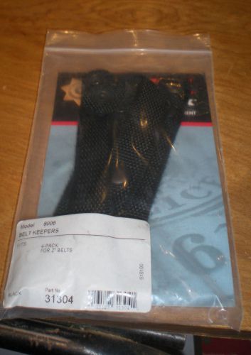New In Package - Model # 8006 Black Bianchi Police Belt Keepers-4 Pack-#31304