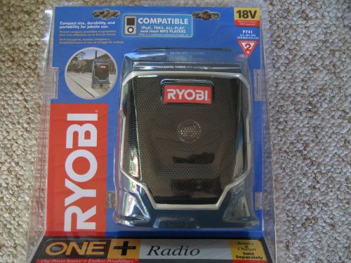 RYOBI AM FM MP3 RADIO 18 volt  awesome plays ipod too     ONE + P741