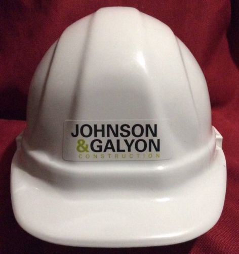 White hard hat  omega ii johnson &amp; galyon construction knoxville tn hardhat 2009 for sale