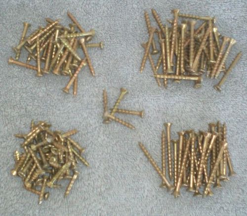 Assorted 146 Tempered Screws # 10-24:  1&#034; 1 1/4&#034; 1 1/2&#034; 1 3/4&#034; &amp; 2&#034; square drive