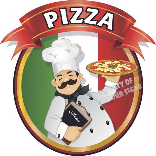 Pizza Decal 24&#034; Concession Italian Restaurant Food Truck Mobile Catering Menu