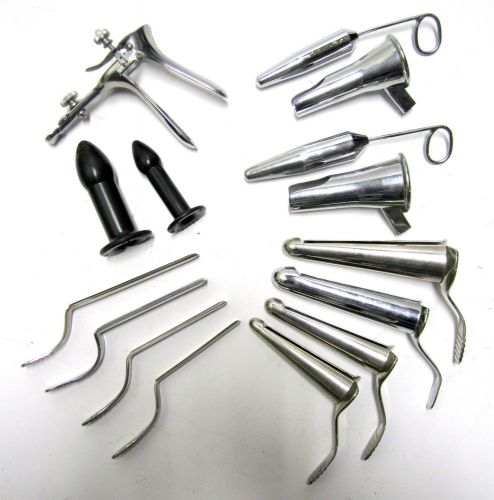 Antique Vtg Medical Exam Fetish Tool Kit Rectal Dilators/Anal Scopes(Anoscope)