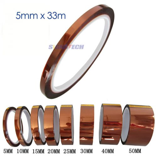 5mm x 33m kapton tape high temperature polyimide for mug heat press pcb for sale
