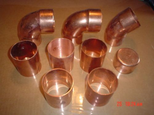 Copper fittings 2 1/2 inch 9 peices for sale