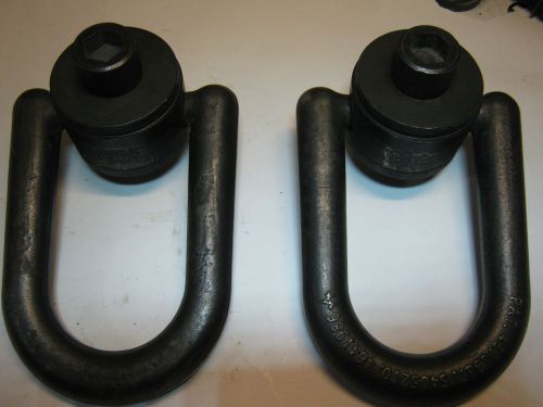 Two (2) heavy duty hoist rings / 8,000 lbs / 7/8&#034; screw for sale