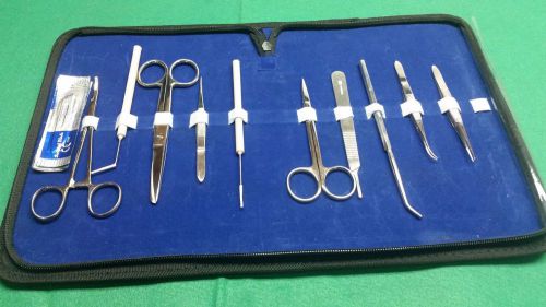 15 PCS BIOLOGY LAB MEDICAL STUDENT DISSECTING  KIT W/ STERILE SCALPEL BLADE #23