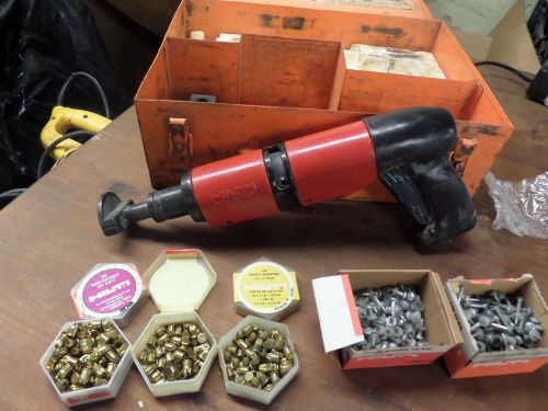 Hilti dx400 .27 cal powder actuated fastener,in a ramset metal case with extra for sale
