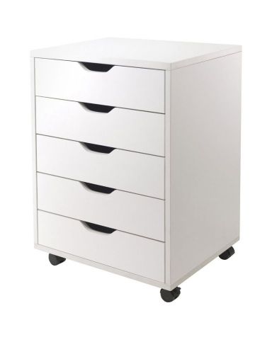 Winsome Cabine Office 5 Drawers Shelves Bedroom Storage Home clothing White