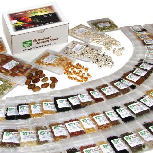 135 Variety Organic Heirloom Survival Seed Bank - Emergency Seed Vault - Non ...