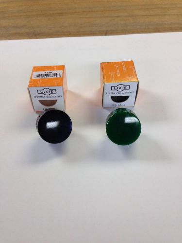Lixie 1-1/4&#034; Black &amp; Green Replacement Faces , 125H, 125M, New USA Made
