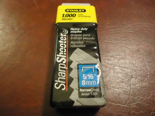 1 Pack of Stanley Sharp Shooter 5/16&#034; 8mm Staples TRA705T Heavy Duty 1000 PCS