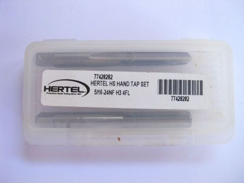 NEW 5/16-24  3pc TAP SET HERTEL TAPER, PLUG AND BOTTOM MADE IN THE USA