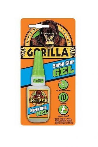 Gorilla Super Glue GEL 15 gram / .53oz bottle, No-Run Control NEW!