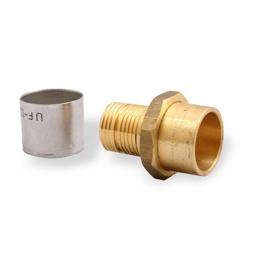 Uponor (wirsbo) d4517575 mlc 3/4&#034; multipress brass sweat adapter, bag of 10 for sale