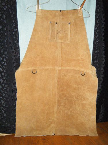 Welders Leather Bib Apron Weldmark Brand 36&#034; x 24&#034; Chrome Tanned Cowhide