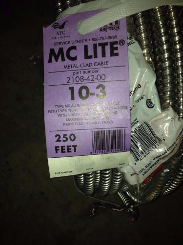 NEW 250&#039; MC LITE 10/3 WITH GROUND CABLE-SOLID