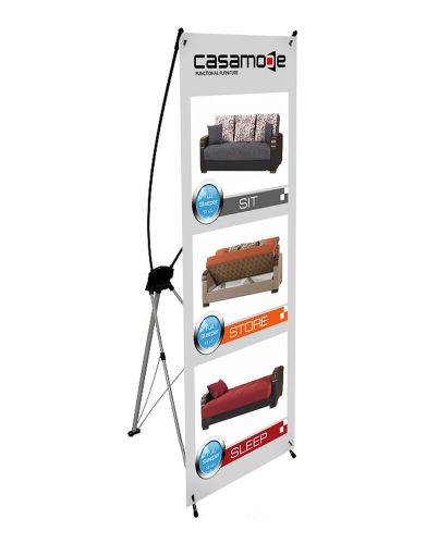24 x 63 Small X Standing Pop Banner (Includes Printed Banner)