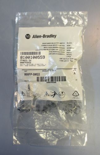 Allen Bradley 800FP-SM22 Maintained Selector Switch Black 2 Pos Ser A New