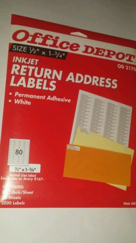 Shipping Labels Ink Jet .5 x 1.75 Inches White Pack of 2000 8167 avery template