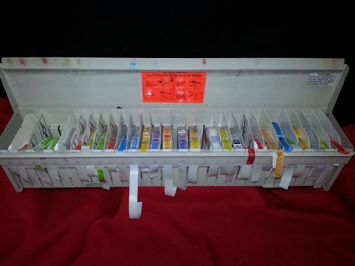 pharmex pharmacy auxillary label dispenser holds 30 labels *loaded with labels*