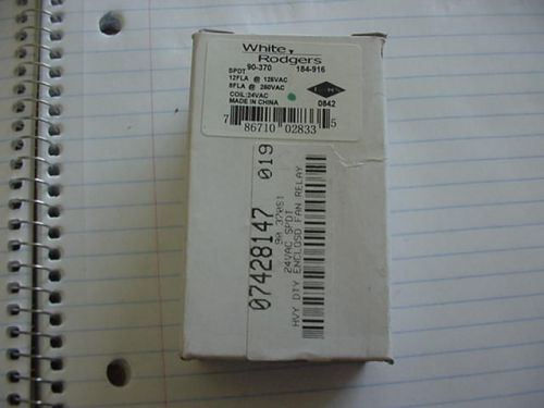 White Rodgers 90-370 184-916 SPDT 12FLA @125VAC Relay- 24 Volt Coil NEW