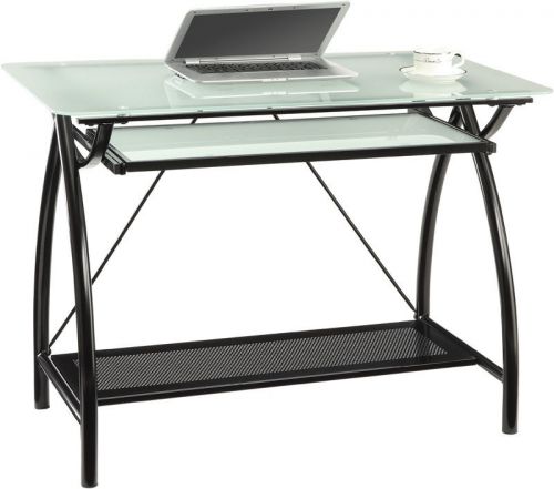 Newport Computer Desk With Frosted Tempered Glass Top - Office Furnitue