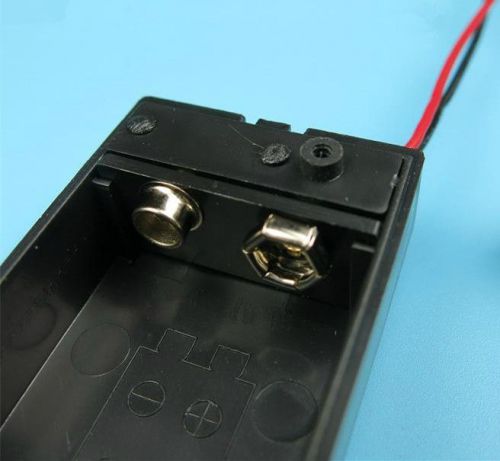 Black Battery Holder Case box for 9V Volt Size Battery On-Off Switch Wire Lead