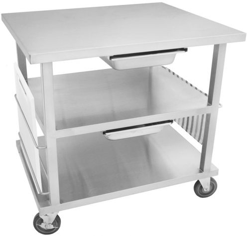 Gsw stainless steel work top cart nsf w/5&#034; swivel casters wt-mf3630 for sale
