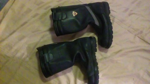 Mens size 11 haix fire protective footwear boots for structural fire fighting for sale